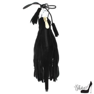 The Shoe Loft Shoes - Bliss Midnight Black Fringe Lace Up Heels The Shoe Loft Shoes - Bliss Midnight Black Fringe Lace Up Heels